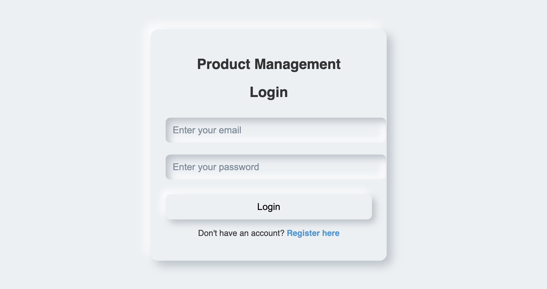 Product management Application